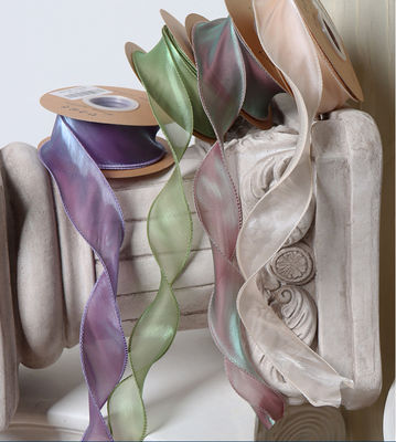 Mua Vật liệu tự làm (DIY) thủ công Ruy băng nơ đen và Vải đuôi cá kết cấu lụa nhân tạo để gói bó hoa tươi sản xuất trực tuyến