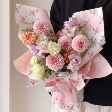 Mua PartySu giấy hoa tươi với bố cục hoa và bao bì hoa tươi 57*57cm online manufacture