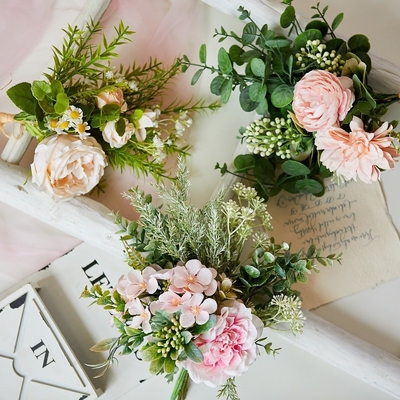 Mua Chiếc chai hoa hoa giả, bàn hoa đan tay, bông hoa giả, đồ dùng chụp ảnh, hoa lụa bán chạy xuyên biên giới online manufacture
