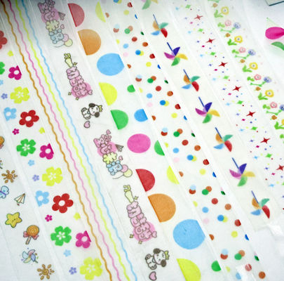 Mua Ngày Quốc tế của Trẻ em phim hoạt hình lưới ruy băng Chuyển nhiệt tuyết ruy băng quà tay ruy băng túi quà thủ công sản xuất trực tuyến