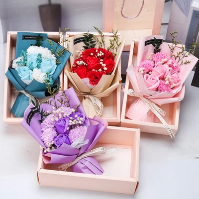 Mua Hot Sale Valentine & Ngày của Mẹ quà Sapone Hoa bó hoa trong hộp quà tặng, lãng mạn nhân tạo hoa hồng bó hoa cho đám cưới, kỷ niệm & trang trí nhà sản xuất trực tuyến