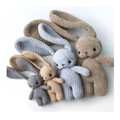 Mua 11-30cm Plush Bunny Amigurumi, PP Cotton Crochet đồ chơi cho trẻ em & quà tặng Giáng sinh sản xuất trực tuyến
