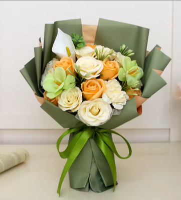 Mua Ngày Valentine món quà cao cấp xà phòng hoa mô phỏng hoa hồng hoa lớn bó hoa cho bạn gái vợ người yêu túi Tote trong suốt sản xuất trực tuyến