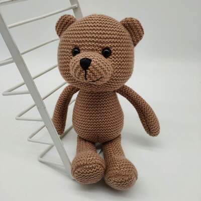 Mua Kawaii Gấu Amigurumi Đồ Chơi Handmade Mềm Móc Đan Búp Bê Bé Ngủ Thú Nhồi Bông Sang Trọng Đồ Chơi Với Bông PP Làm Đầy sản xuất trực tuyến