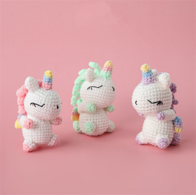 Mua Mới Amigurumi Handmade Sang Trọng Đồ Chơi Móc Búp Bê Quà Tặng Trang Trí Thú Nhồi Bông Kỳ Lân Cho Bé Trai Bé Gái sản xuất trực tuyến