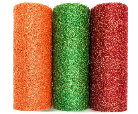 Mua Kim loại Organza long lanh Tulle Spool 100% nylon Mesh Vải 19GSM 6 inch Tulle Rolls online manufacture