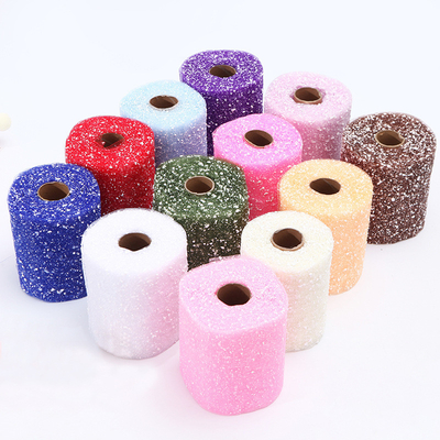 Mua White Snow Dots Organza Tulle Rolls Bọcping Mesh Vải 15cm X 5 Yards online manufacture