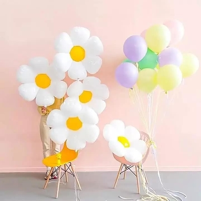 Giá tốt. Ins Style Dễ thương Daisy Hình dạng Hoa Bong bóng Bóng bay Trang trí Bữa tiệc trực tuyến