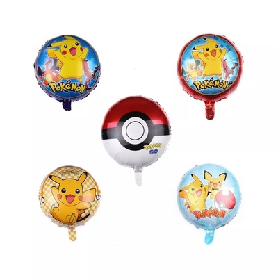 Giá tốt. 18 inch Hot poke-mon Quái vật bỏ túi Nhân vật hoạt hình Poke-mon Balloon Pika-chu foil Bóng bay Heli Trang trí bữa tiệc trực tuyến