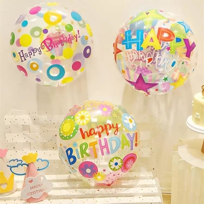 Giá tốt. Bán buôn 18 inch Phim hoạt hình trong suốt Bong bóng sinh nhật Hình tròn Bong bóng trang trí Tự làm Bóng bay trang trí trực tuyến