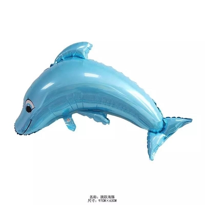 Giá tốt. Bán buôn Bán nóng phim hoạt hình cá heo bữa tiệc foil helium bong bóng cho sinh nhật hoặc lễ hội trực tuyến