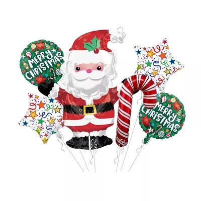 Giá tốt. Bán buôn Mới Giáng sinh Kẹo Mía Bóng bay Khí cầu Lá nhôm Bóng bay Ông già Noel Bộ Bóng bay Cho Vật dụng Trang trí trực tuyến