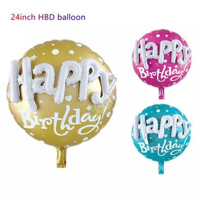 Giá tốt. Bố cục khung cảnh tiệc sinh nhật vui vẻ Bong bóng lá nhôm nổi 24 inch trực tuyến