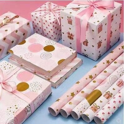 Giá tốt. Cuộn giấy gói quà màu trắng 80gsm In kỹ thuật số 50cm * 70cm trực tuyến