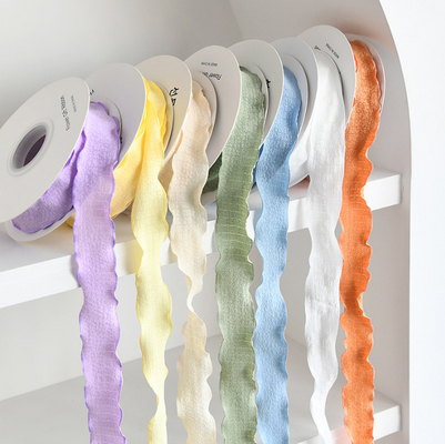 Giá tốt. Chiều rộng 4cm Bao bì bánh Quà tặng Ruy băng cho hoa Trang trí hoa trực tuyến