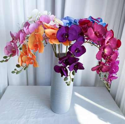 Giá tốt. Natural Real Touch Latex Moth Orchid Trang trí hoa nhân tạo Phong lan bướm trực tuyến