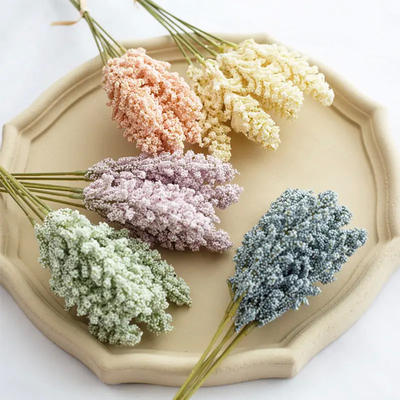 Giá tốt. Trang trí gia đình Foam Berry Spike Mini hoa vani giả hoa hơi thở trẻ em nhân tạo trực tuyến