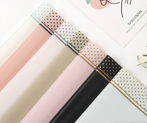 Giá tốt. Hansu giấy Wave Dot Border Rose Bouquet giấy bọc xuyên suốt chống nước trực tuyến