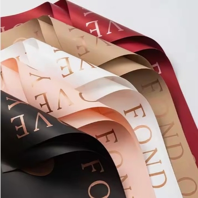 Giá tốt. 50g Love Bronzing giấy vải chống nước để bọc và đóng gói bó hoa tùy chỉnh trực tuyến