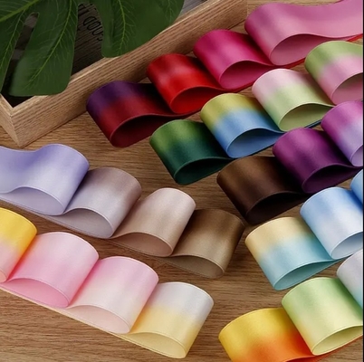 Giá tốt. Hai màu polyester-cotton in satin băng tóc cung vật liệu phụ kiện quà tặng hoa bọc trực tuyến