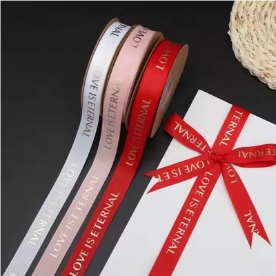 Giá tốt. Polyester Letter Classic Eternal Love Thread Ribbon Roll cho hoa và gói quà tặng trực tuyến