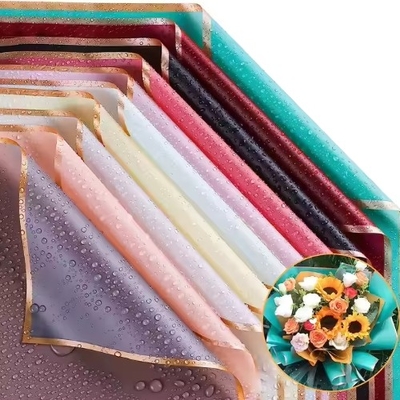 Giá tốt. Bảng giấy bọc hoa màu sắc chống thấm vàng để đóng gói bó hoa 58 * 58cm trực tuyến
