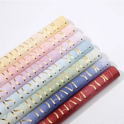 Giá tốt. Giấy bọc quà tặng Hàn Quốc 58 * 58cm Bọc hoa chống nước cho hoa hoa đầy màu sắc trực tuyến
