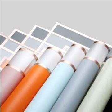 Giá tốt. Lizhiran Rose Gold Edge Space Jelly Film Wrapping Paper đơn giản Border Waterproof Tấm hoa thông suốt Matte Wholesale trực tuyến