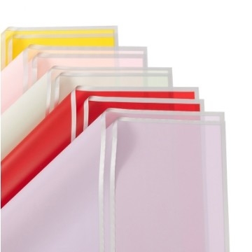 Giá tốt. Bảng giấy bọc hoa OPP không thấm nước Silver Edge Jelly Film cho bó hoa trực tuyến