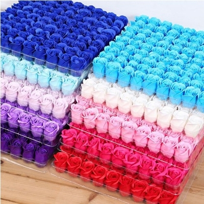 Giá tốt. Hoa xà phòng hoa hồng 3 lớp cho Ngày Valentine Đám cưới Giáng sinh 5cm Chiều kính 6cm Chiều cao Không có đáy Cặp đôi quà tặng Simulation Flower trực tuyến