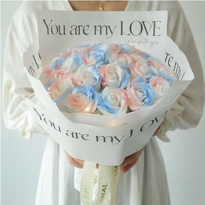 Giá tốt. quà ngày Valentine đá nghiền nát màu xanh lá cây hoa xà phòng hoa bó hoa cho bạn gái tình yêu vĩnh cửu cuộc sống hoa sinh nhật trực tuyến