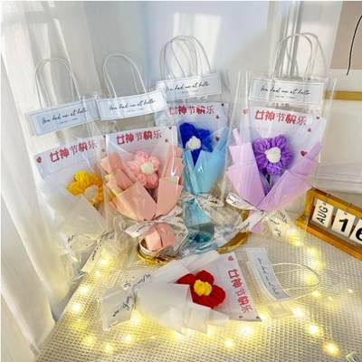 Giá tốt. Hoàn thành Transparent Light Packaging Bag Plush Flower Bouquet Variety Dolls In Large Puff Bouquet Cho Ngày Phụ nữ quà tặng trực tuyến