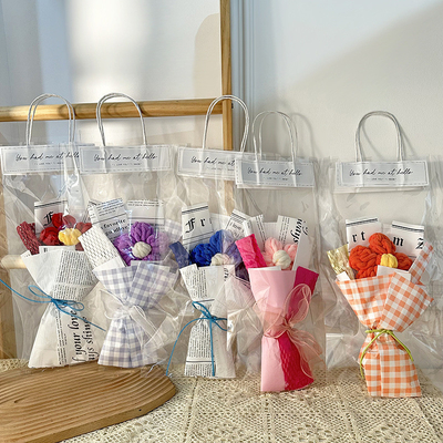 Giá tốt. Cây hoa đơn quà tặng ngày Valentine sáng tạo lớn làm bằng tay vải Puff với ánh sáng và hoa Plush trực tuyến