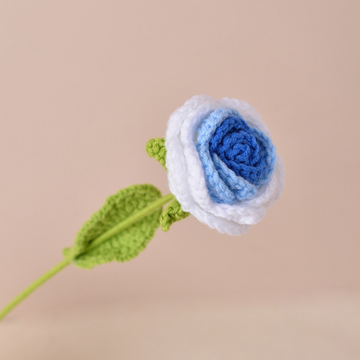 Giá tốt. Hoa hoa nhân tạo hoa hồng đan thủ công, bó hoa crochet, đan vải DIY, sắp xếp hoa móc thủ công trực tuyến