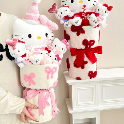 Giá tốt. Nhiều loại đáng yêu Kitty Cat Plush Doll hoa hoa lớn cho bạn gái Valentine's Day quà tặng và sinh nhật 30x66cm trực tuyến