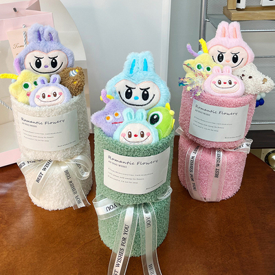 Giá tốt. 15x30cm Ngày Valentine Labubu Plush Doll Bouquet Doll quà tặng cho bạn gái và người bạn thân nhất Quà tặng sinh nhật trực tuyến