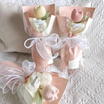 Giá tốt. Hoa tulip nhỏ đan hoa hoa hoa hướng dương hoa len sản phẩm hoàn thiện Công ty mua sắm Xây dựng đội ngũ quà tặng trực tuyến