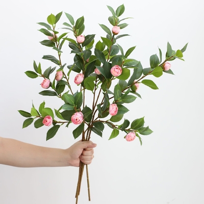 Giá tốt. Camellia Hoa nhân tạo cho chụp ảnh đám cưới đồ thiếp và phòng khách Đồ ăn trong vật liệu nhựa trực tuyến