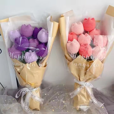 Giá tốt. Tay đan hoa sợi crochet hình trái tim hoa tay dệt hoa hoa trang trí đám cưới làm bằng tay Valentine quà tặng cho người yêu trực tuyến