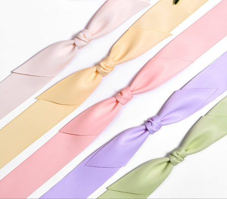 Giá tốt. Lụa sữa theo kiểu Hàn Quốc, ruy băng hoàn toàn mờ, ruy băng satin, ruy băng cung, phụ kiện tóc theo kiểu Hàn Quốc, bao bì, ruy băng hoa trực tuyến