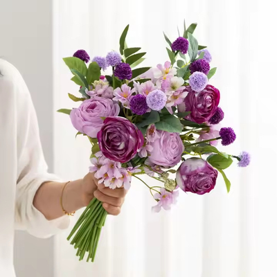 Giá tốt. Hàng hóa bán buôn hoa hồng nhân tạo Cây hoa cưới bằng lụa Cây hoa cưới để trang trí đám cưới trực tuyến