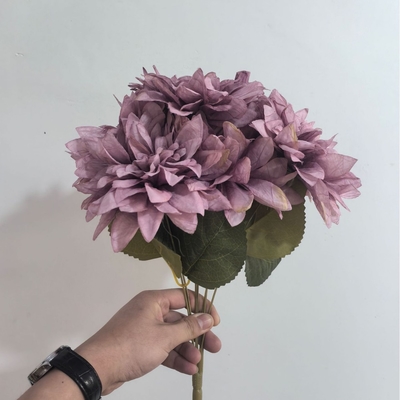 Giá tốt. Đồ thiêu chụp hoa lụa Dahlia, trang trí bàn phòng đám cưới trực tuyến