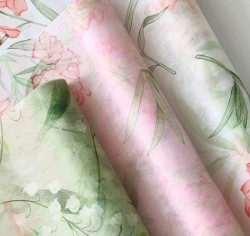 Giá tốt. Linglan vải không dệt được in lót với giấy đóng gói hoa cao cấp trực tuyến