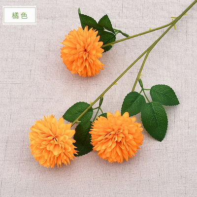 Giá tốt. Simulated Three-Headed Ball Chrysanthemum Flower Hydrangea giả hoa nhân tạo Table Tennis Chrysanthemum Wedding Home Decoration Simulated Hydrangea Bouquet trực tuyến