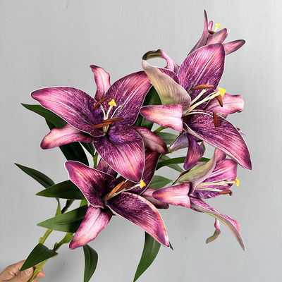 Giá tốt. Phong cách châu Âu mô phỏng retro gradient màu sắc chạm hoa lily, trang trí gia đình hoa mô phỏng trực tuyến