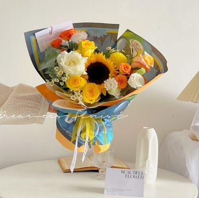 Giá tốt. Victoria's original printed paper, double-wrapped flower paper, fresh flower bouquet packaging, festival flower bouquet diy flower materials trực tuyến