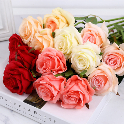 Giá tốt. Hoa hồng mô phỏng hoa hồng đơn bán buôn đám cưới trang trí gia đình hoa hoa mô phỏng gói hoa hồng trực tuyến