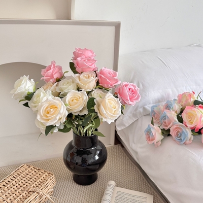 Giá tốt. Artificial rose single, Valentine's Day home, wedding decoration, flower wall, artificial flower, artificial flower manufacturer wholesale trực tuyến