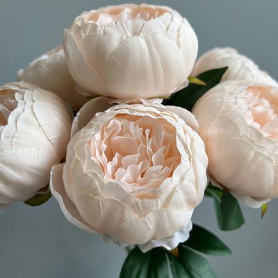 Giá tốt. 7 đầu hạt nhân hoa peony mô phỏng bó hoa đám cưới vật liệu hoa peony hoa peony hội trường đám cưới mô phỏng trực tuyến