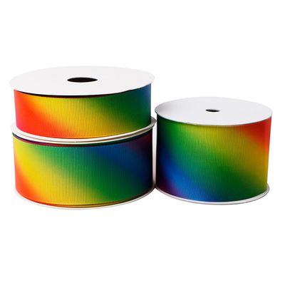 Giá tốt. Meisida ruy băng truyền nhiệt in sợi dây đai gradient màu cầu vồng ruy băng tùy chỉnh polyester ruy băng bán buôn trực tuyến